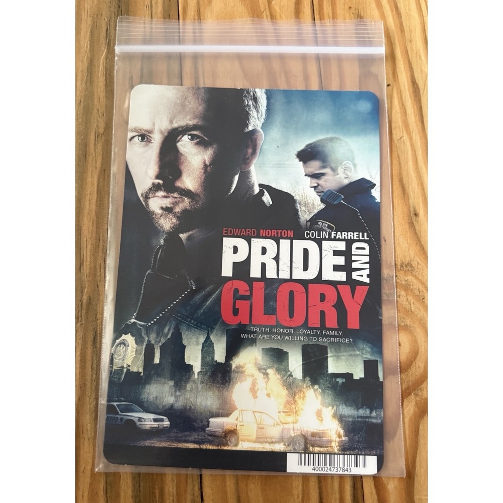 PRIDE AND GLORY - BLOCKBUSTER VIDEO BACKER CARD 5"X8"